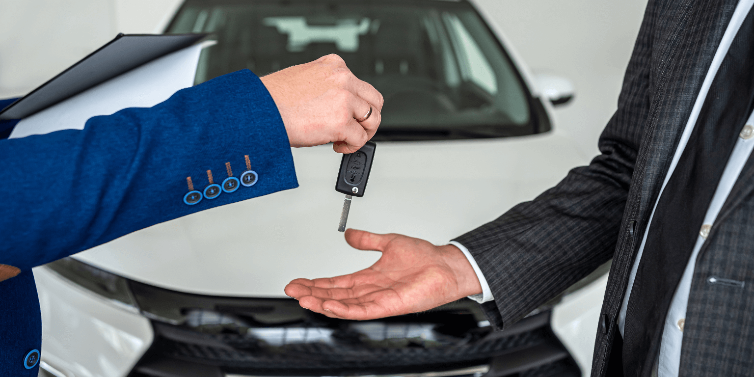 Car rental keys handover