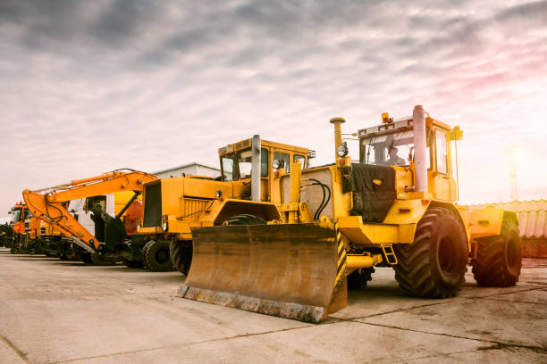 Construction bulldozer